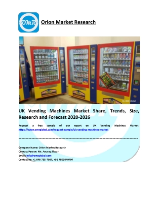 UK Vending Machines Market Research and Forecast 2020-2026