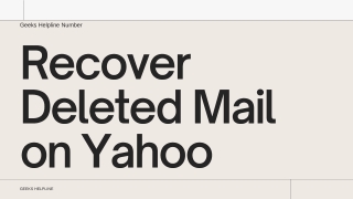 Recover Deleted Mail on Yahoo