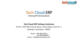 Cloud Based ERP Software