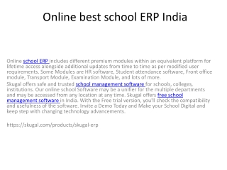 Online best school ERP India