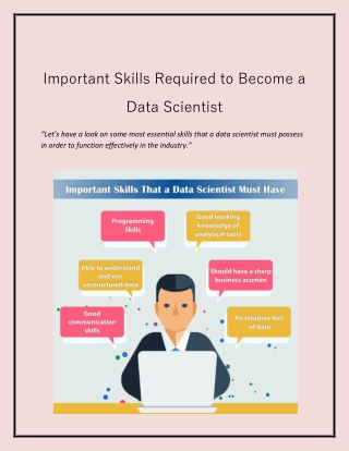 Important Skills Required to Become a Data Scientist