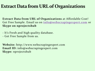 Extract Data from URL of Organizations
