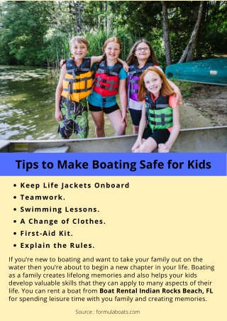 Tips to Make Boating Safe for Kids