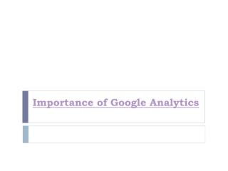 Importance of google analytics