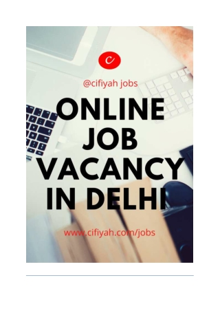 Online job vacancy in Delhi for fresher