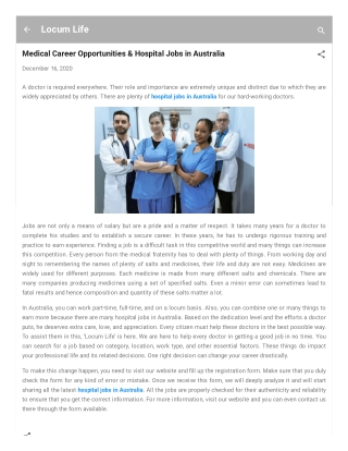 Medical Career Opportunities & Hospital Jobs in Australia