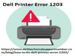 Dell Printer Error 1203