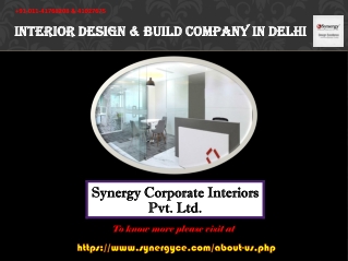 Top Interior design & Build Company In Delhi