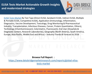 ELISA Tests Market Actionable Growth Insights and modernized strategies