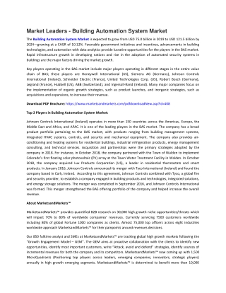 Building Automation System Market by Communication Technology, Offering | COVID-19 Impact Analysis | MarketsandMarkets