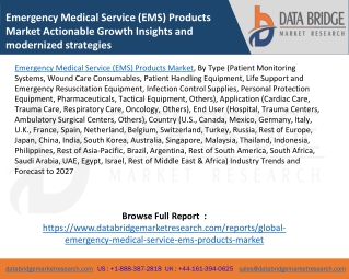 Emergency Medical Service (EMS) Products Market Actionable Growth Insights and modernized strategies