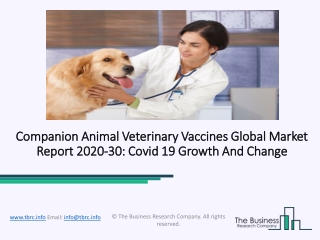 (2020-2030) Companion Animal Veterinary Vaccines Market Size, Share, Growth And Trends