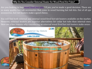 Buy Wood Fired Hot Tubs - Northern Lights Cedar Tubs