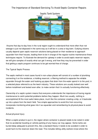 TheImportanceofStandardServicingToAvoidSepticContainerRepairs