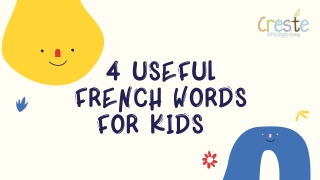 4 Useful French Words for kids