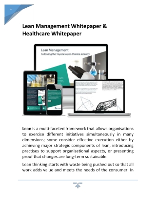 Lean Management Whitepaper & Healthcare Whitepaper