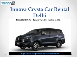 Innova Crysta Car Rental Delhi