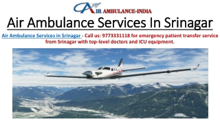 Air Ambulance Services in Srinagar