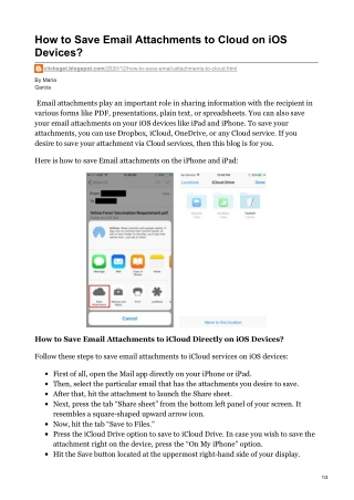 How to Save Email Attachments to Cloud on iOS Devices?