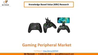 Gaming Peripheral Market Size Worth $7.1 Billion By 2026 - KBV Research