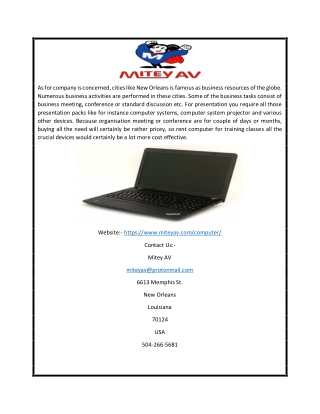 Computer Equipment Rentals New Orleans | Miteyav.com