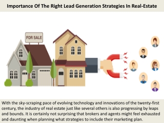 Prime Seller Leads Reviews - Importance Of The Right Lead Generation Strategies In Real-Estate