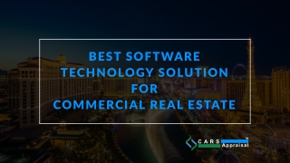 Best Software Technology Solution for Commercial Real Estate
