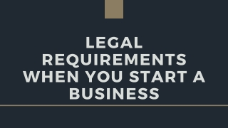 What Legal Requirements Are Needed to Start a Business?