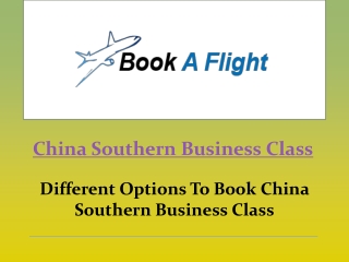 China Southern Business Class