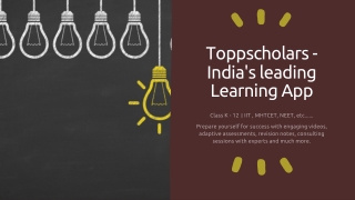 Toppscholars - India's leading Learning App