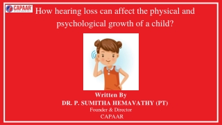 How Hearing Loss Effect Childrens | Best Audiologists in Bangalore