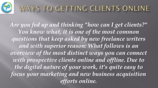 Effective Ways to Get More Clients