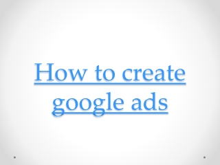 how to create google ads