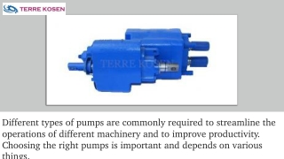 Terrekosen-Hydraulic Offers an Exclusive Range of Cast Iron Gear Pumps