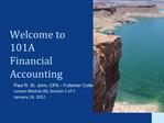 Welcome to 101A Financial Accounting