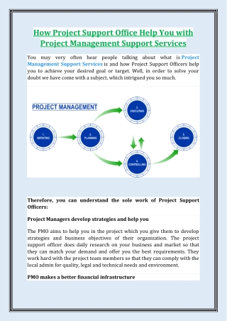 How Project Support Office Help You with Project Management Support Services