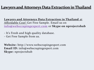 Lawyers and Attorneys Data Extraction in Thailand