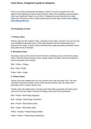 Color theory: A beginner's guide for designers