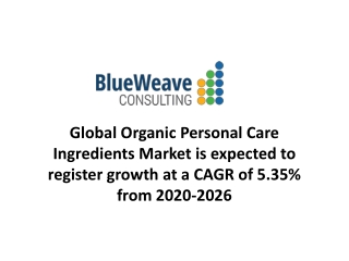 Organic Personal Care Ingredients Market