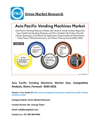 Asia Pacific Vending Machines Market Size, Competitive Analysis, Share, Forecast- 2020-2026