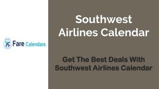 Southwest Airlines Calendar