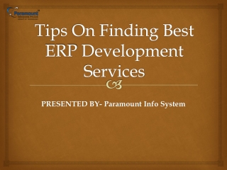 Tips On Finding Best ERP Development Services