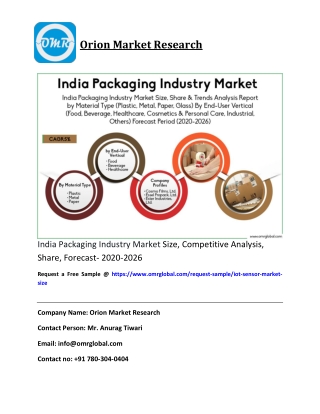India Packaging Industry Market Size, Competitive Analysis, Share, Forecast- 2020-2026
