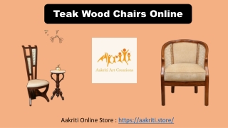 Teak Wood Chairs Online