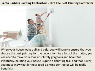 Santa Barbara Painting Contractors - Hire The Best Painting Contractor