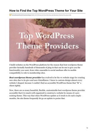 How to Find the Top WordPress Theme for Your Site