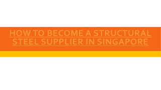 How to become Structural Steel Fabricator in Singapore