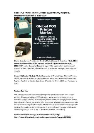 Global POS Printer Market Research Report Forecast 2030