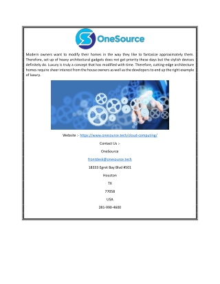 Cloud Services Houston | Onesource.tech