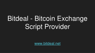 Bitcoin Exchange Script